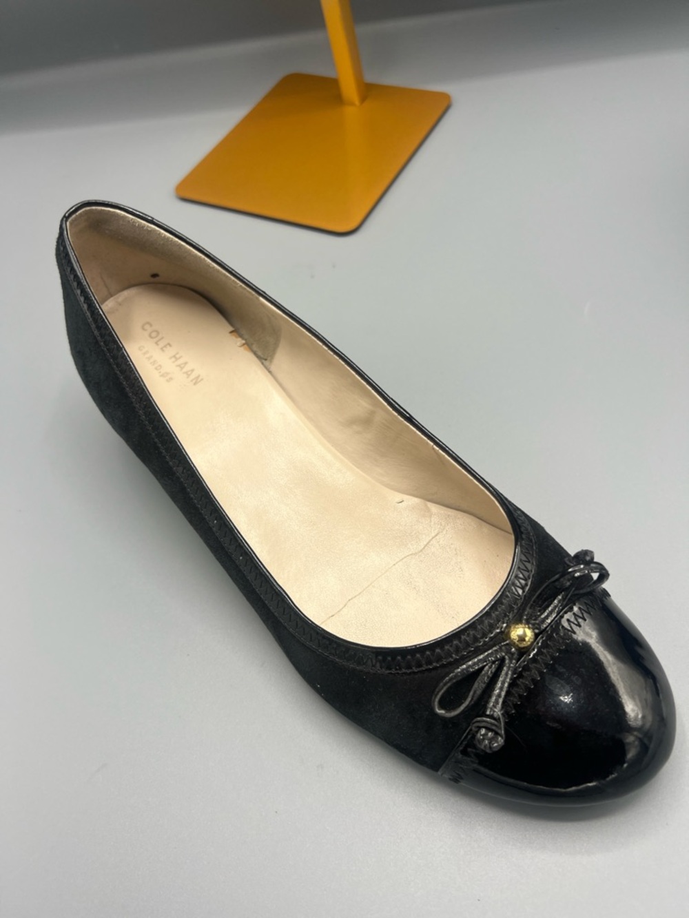Cole Haan Women's Black Suede & Patent Ballet Flat size 11B